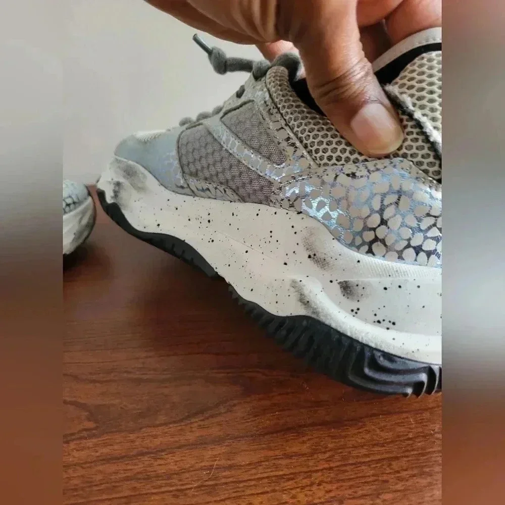 P448 Glitter Metallic Casual Weekend Leather Alex Sneakers(38)7.5/8